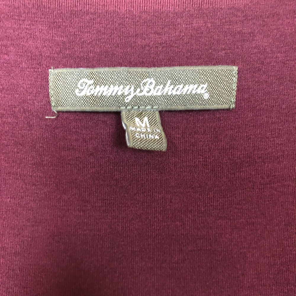 tommy bahama | burgundy vneck faux wrap dress - Picture 2 of 5